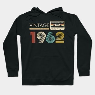 61st Birthday Vintage 1962 Limited Edition Cassette Tape Hoodie